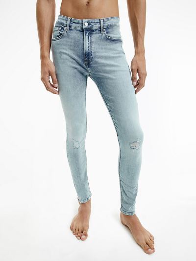 Calvin Klein Ruhák HU219991 | Calvin Klein Skinny Férfi Farmernadrág Kék